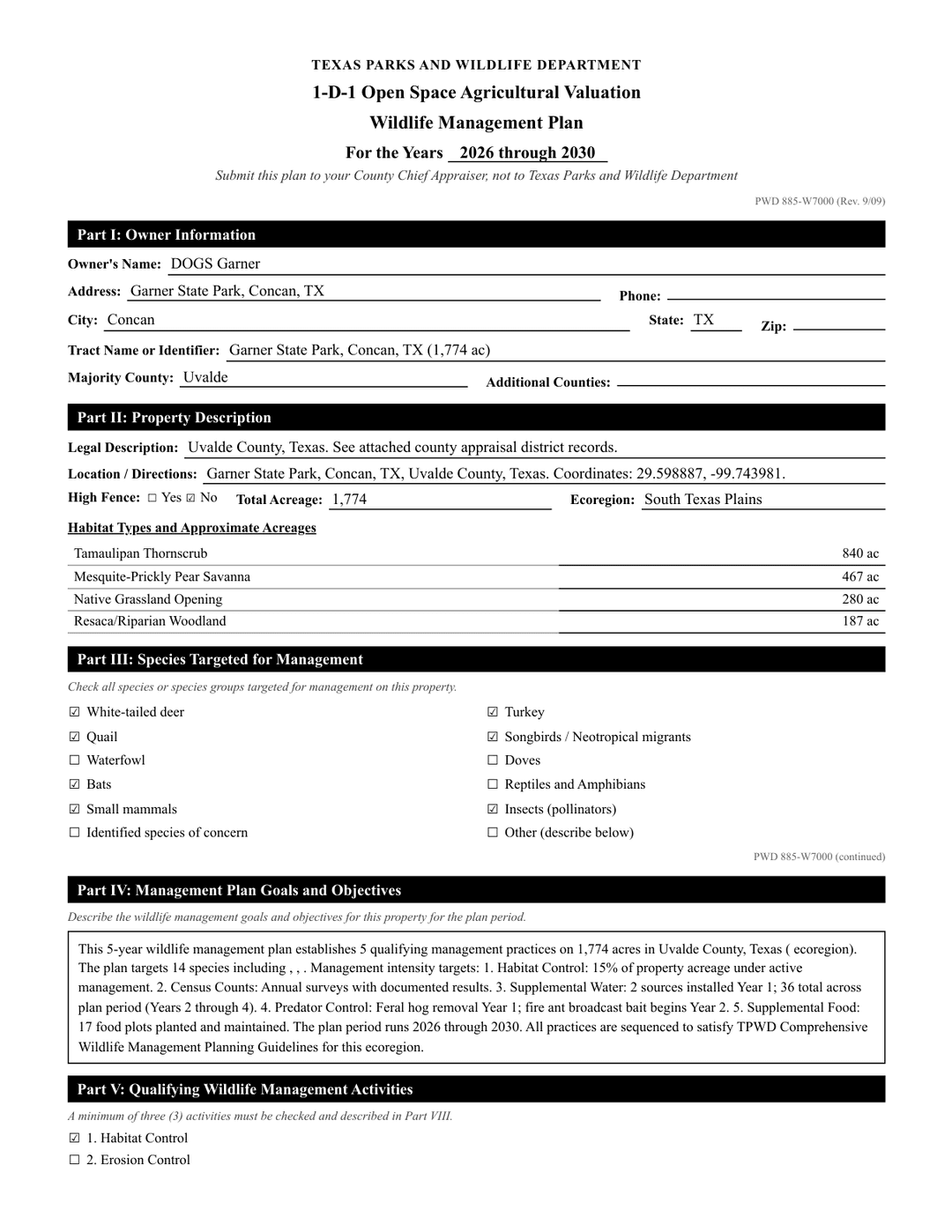 Pre-Filled PWD-885 Form